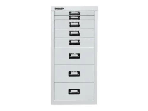 kantoor-ladekast HxBxD 590x279x380mm 8 laden romp verkeerswit staal
