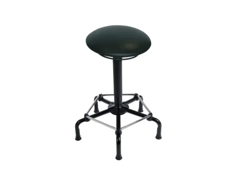 Draaikruk 560-690mm Zwart Kunstleer Gasveer Zwart Voetkruis Glijders