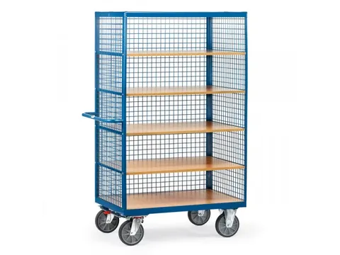 Kastwagen 750kg 3392 5 Etages Hout Laadvlak 1000x600mm Draadgaas