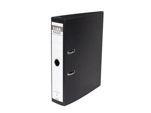 Hangordner Elba Rado 75mm karton zwart gewolkt
