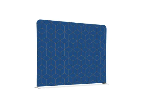 Scheidingswand Textiel 200x150cm Hexagon Blauw-Bruin