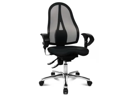 Draaistoel Zwart H X B X D 460-560X 480X 450Mm Netbekleding Rugleuning