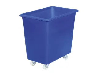 Verrijdbare Rechthoekige Bak 135 Liter Hxbxd 660x660x432mm Pe Blauw - 1