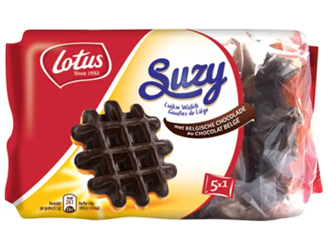 Lotus Gaufre De Liège Avec Chocolat Suzy, Boîte De 5 Pièces