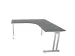 bureau in vrije vorm,HxBxD 740x1600x1600mm,vrije vorm,MS-donkergrijs