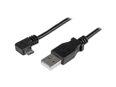 2m Micro-USB oplaad en sync kabel M/M haaks naar rechts