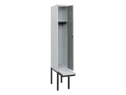 locker met bank,HxBxD 1950x300x815mm,1vak,vak B 300mm,cilinderslot