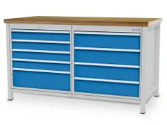 werkbank met opbergruimte,HxBxD 959x1500x750mm,multiplexblad