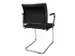 Bezoekersstoel Armleuningen Zwart Stof 450x480x450mm Sledeframe