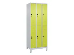 dubbeldekse locker,HxBxD 1950x750x500mm,3x2vak.,vak B 250mm