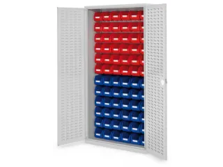 kast met sleufplaat m. bakken,HxBxD 1950x1000x410mm,72bakken PE - 2
