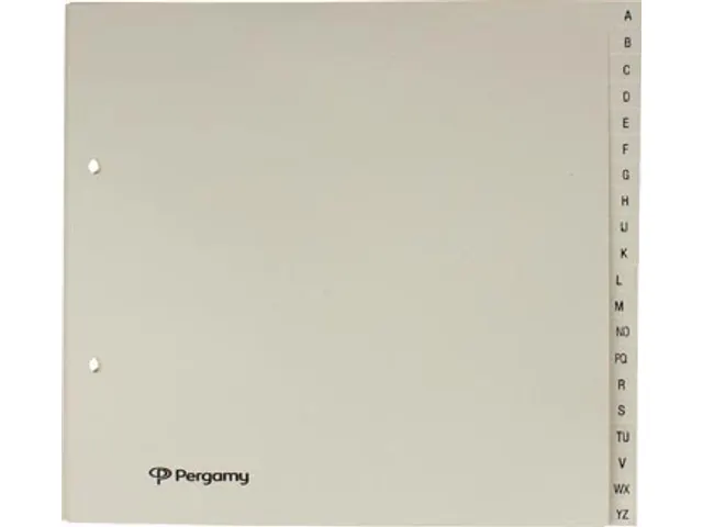 tabbladen karton 21x23cm 2-gaatsperforatie gems A-Z 20-delig