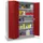 Vouwdeurkast 1950x1200x600mm 4legborden Verzinkt Ral7035 Front Ral3000