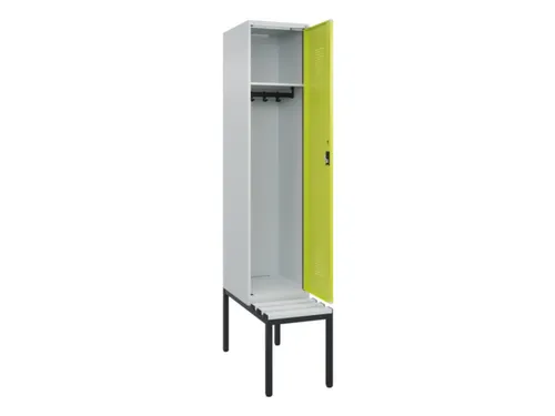 locker met bank,HxBxD 2120x400x815mm,1vak,vak B 400mm,cilinderslot