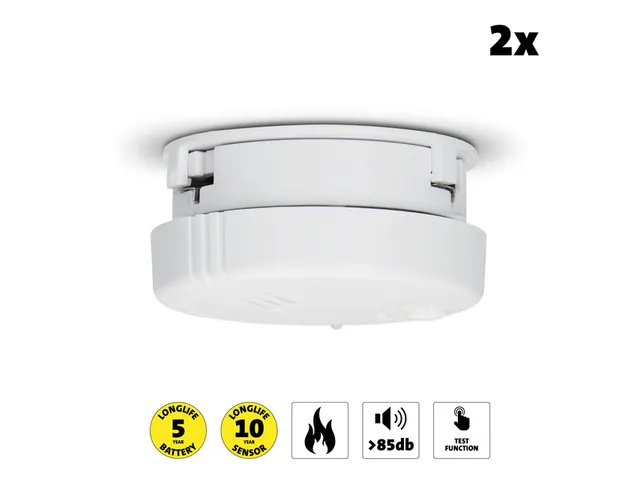 Rookmelder Alecto mini 2 stuks wit