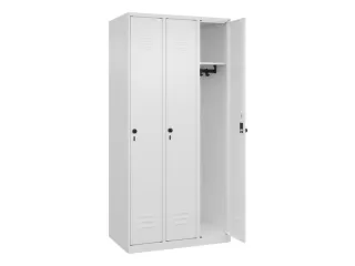locker,HxBxD 1850x900x500mm,3vak,vak B 300mm,draaigrendel - 2