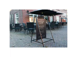 Krijtstoepbord Swing 50x70cm Zwart industrieel frame 15mm - 7
