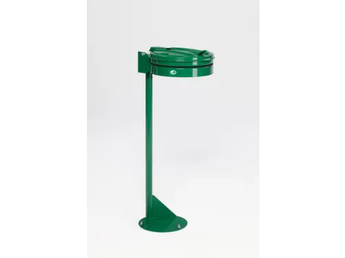 Afvalverzamelaar 120 Liter Staander Plaatstaal Met Deksel Groen
