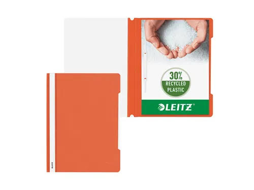 Snelhechter Leitz 4191 standaard A4 oranje 30% gerecycled plastic