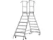 bordestrap,verrijdbaar,bordes H 1,95m,2x8treden,aluminium,4zwenkwielen