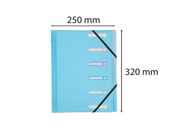 Sorteermap PP Chroma line 3klep 6v pastel