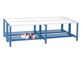 dubbele zitbank,HxLxD 430x1500x740mm,onderstel RAL5012 - 2