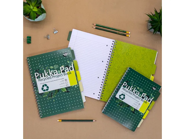 #Projectboek Pukka Pad B5 lijnrecycled groen
