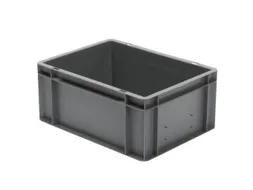 Euronorm-stapelbak 15l 175x400x300mm Wanden/bodem Gesloten Grijs