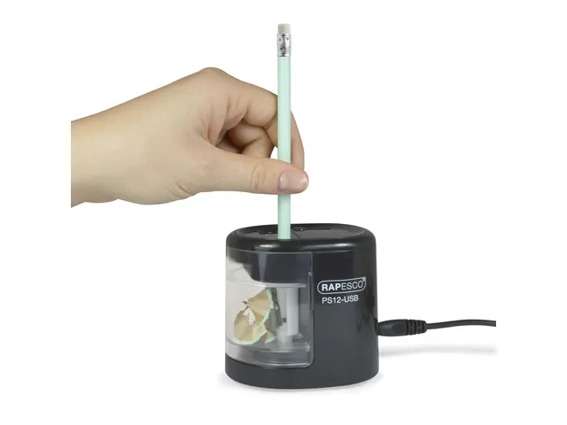 Taille-crayon automatique Rapesco PS12 avec USB noir