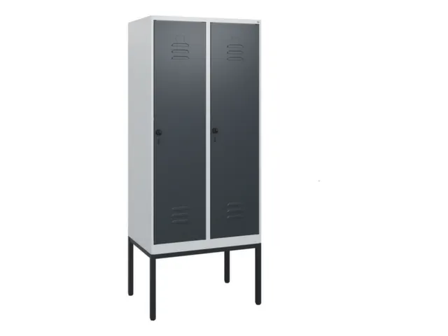 locker,HxBxD 1950x800x500mm,2vak,vak B 400mm,draaigrendel