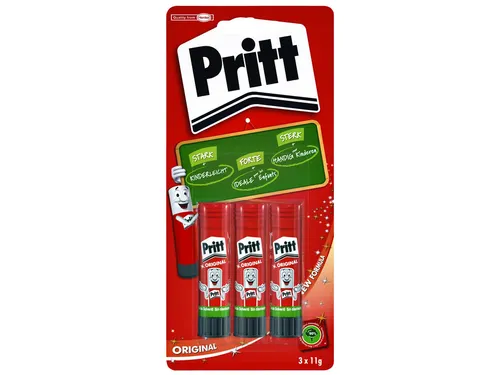 Lijmstift Pritt Original klein 11gr Blister met 3 stuks