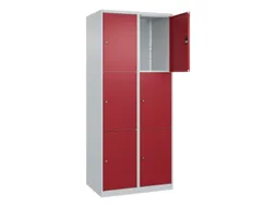 lockerkast,HxBxD 1850x800x500mm,2x3vakken,vak B 400mm,cil.-slot