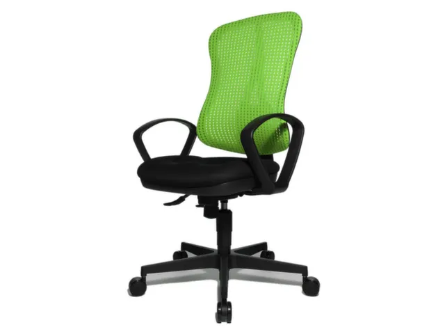 Bureaustoel Zitting Zwart Rugleuning Met Netbekleding In Groen