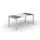 Bureau 750X1400X800Mm Blad Wengéhout/wit Rechthoekig 4-Voeten Wit
