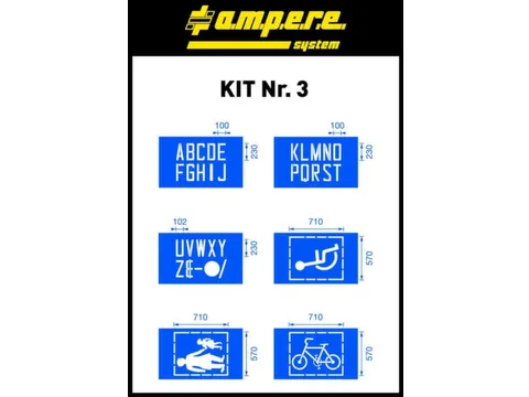 Sjablonenset,Letters/Symbolen,V. Vloermarkeerapparaat,Speciaal Karton