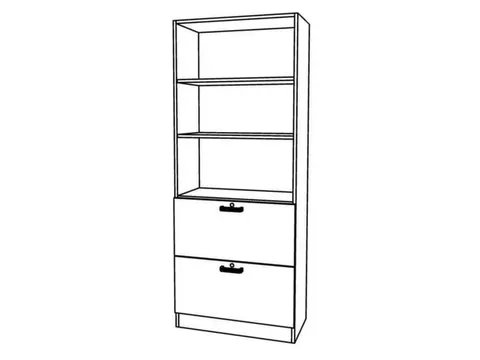 hangmappenkast,HxBxD 2004x800x420mm,2hangmappenframes,romp wit