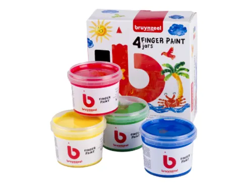 Vingerverf Bruynzeel Kids assorti 4 potjes