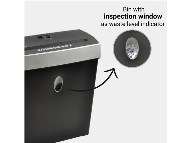 Papiervernietiger 8 Vel 4x38 mm 11 Liter