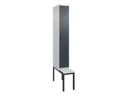 locker met bank,HxBxD 2120x300x815mm,1vak,vak B 300mm,draaigrendel