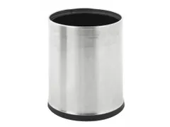 Dubbelwandige papierbak mat RVS rond 10 Liter