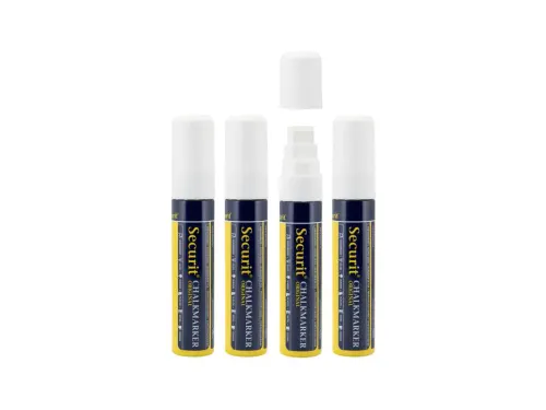 Krijtstift Securit Sma-720 Blokpunt 7-15mm Wit 4 Stuks