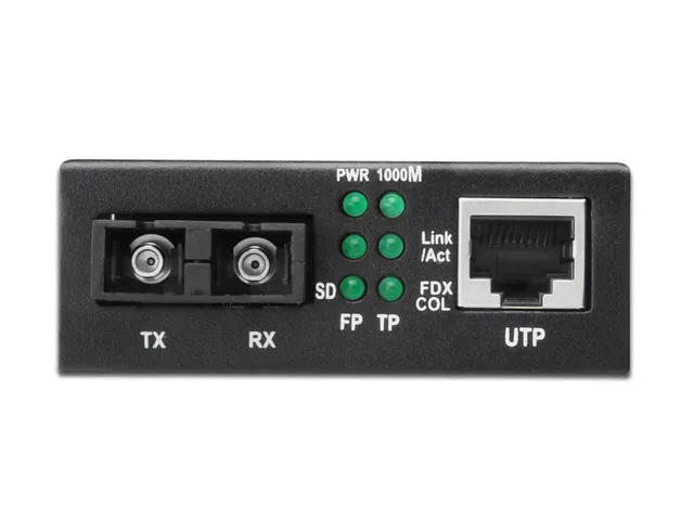 Gigabit-mediaconverter, RJ45 / SC