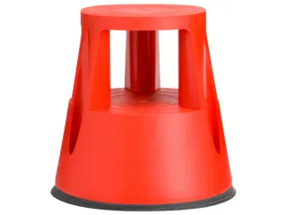 verrijdbaar opstapje,kunststof,RAL3020,trede Ø 283mm,3geveerde wielen - 1