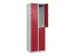 dubbeldekse locker,HxBxD 1850x600x500mm,2x2vak.,vak B 300mm