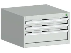 ladekast HxBxD 400x650x650mm 3laden RAL7035