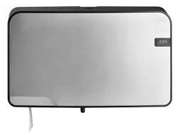 Toiletpapierdispenser Quartzline Q5 jumbo klein duo zilver 441097