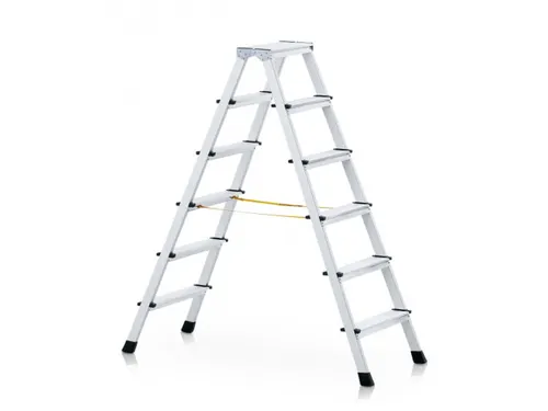 trapladder,NL,beide zijden,2x6aluminium gegroefd,balk L 1,63m