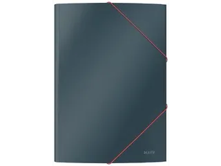 Cosy elastomap met 3 kleppen uit karton A4 grijs - 2