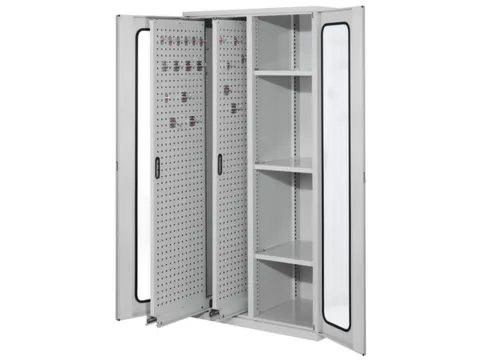 verticale kast,HxBxD 1950x1000x600mm,vensterdeur,RAL5010