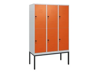 dubbeldekse locker,HxBxD 1950x1200x500mm,3x2vak.,vak B 400mm - 1